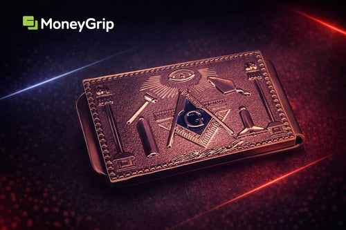 Masonic Metal Money Clip Wallet (Freemason Symbol) MoneyGrip