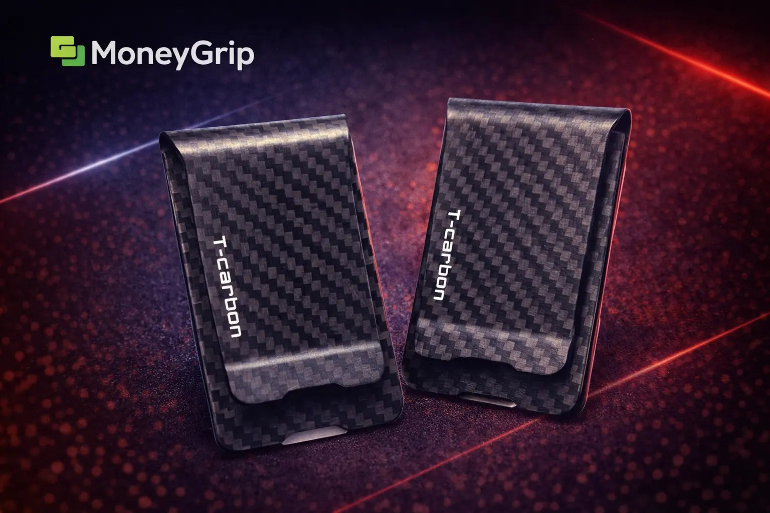 Carbon Fiber Money Clip Wallet - Slim Minimalist Cash & Card Holder (Men’s) MoneyGrip