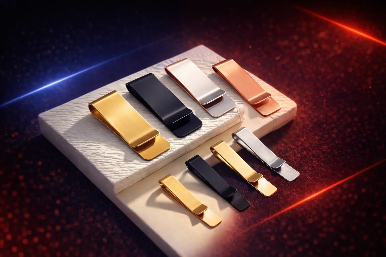 MoneyGrip Custom Stainless Steel Money Clip – Slim Cash & Card Holder (4 Colors) MoneyGrip