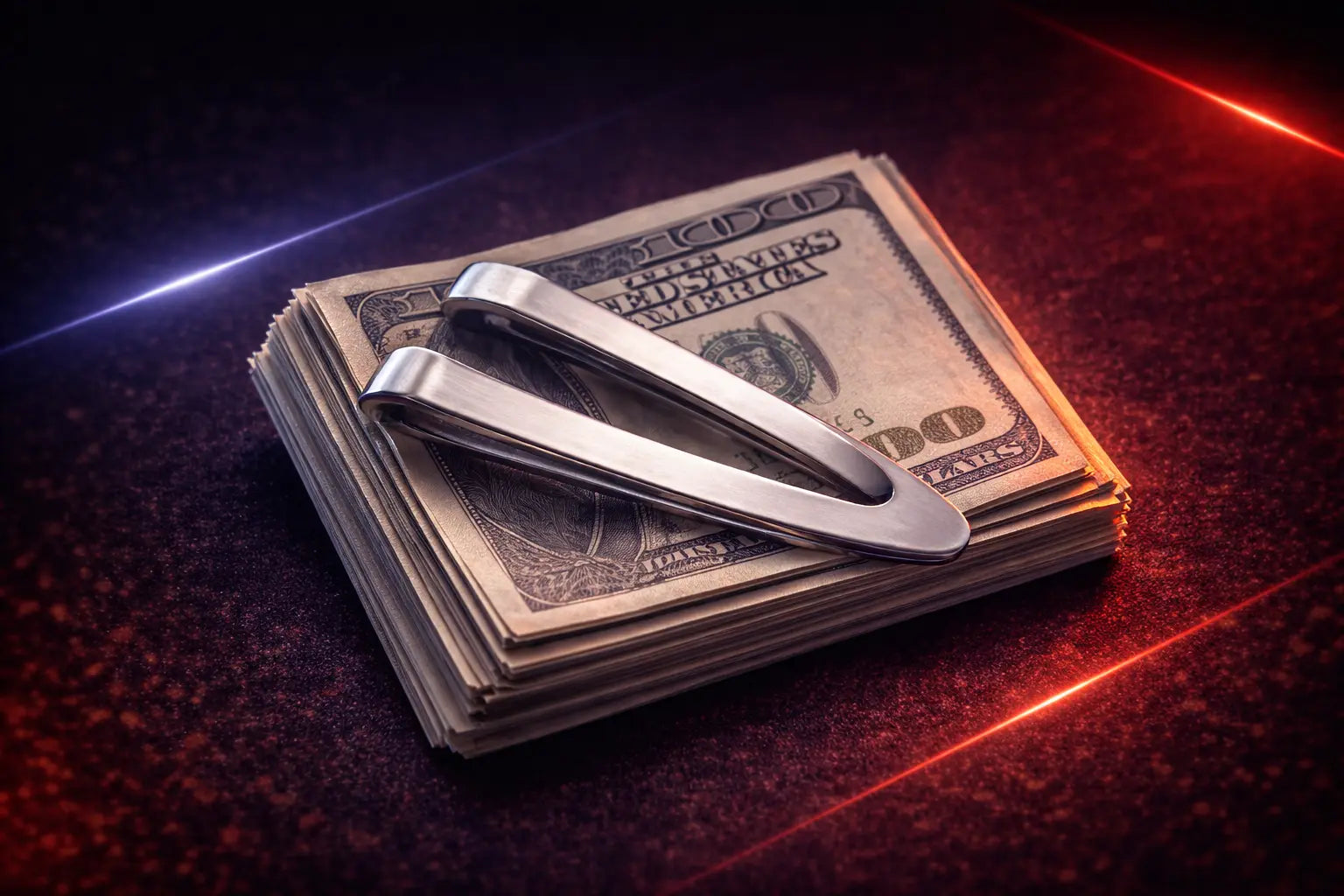 Slim Silver Money Clip – Stainless Steel Cash Clamp MoneyGrip