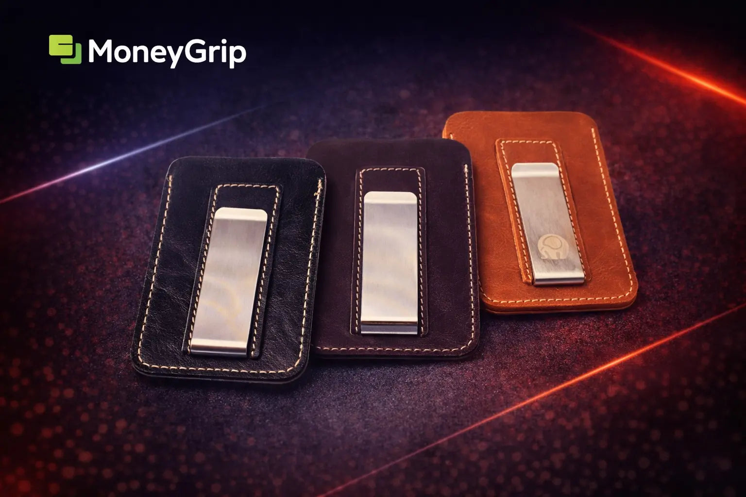 Slim Leather Money Clip (PU Leather) MoneyGrip