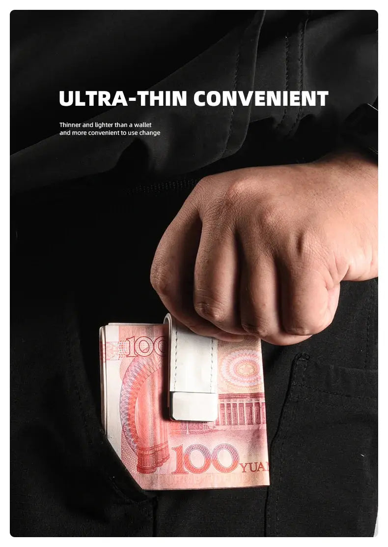 Custom Lettering Leather Money Clip (Slim Card + Cash Holder) MoneyGrip