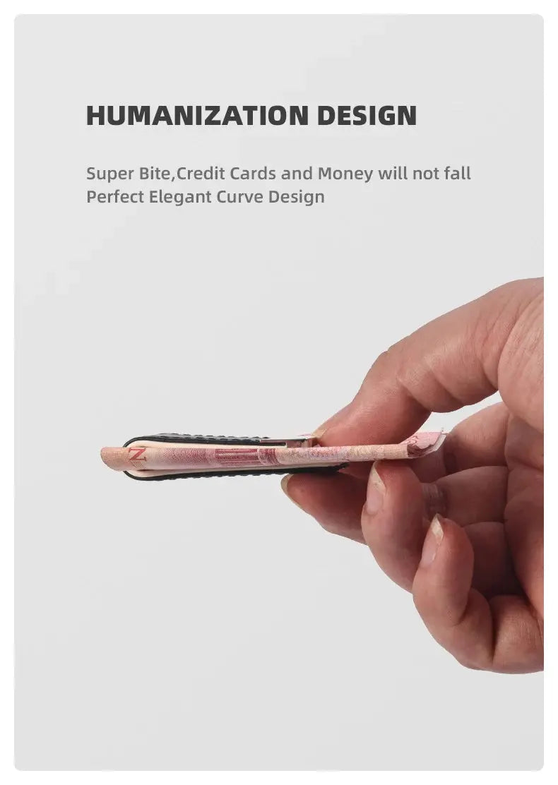 Custom Lettering Leather Money Clip (Slim Card + Cash Holder) MoneyGrip