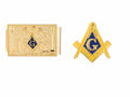 Masonic Money Clip & Lapel Pin Gift Set (Gold) – Freemason-Inspired Accessory Set MoneyGrip