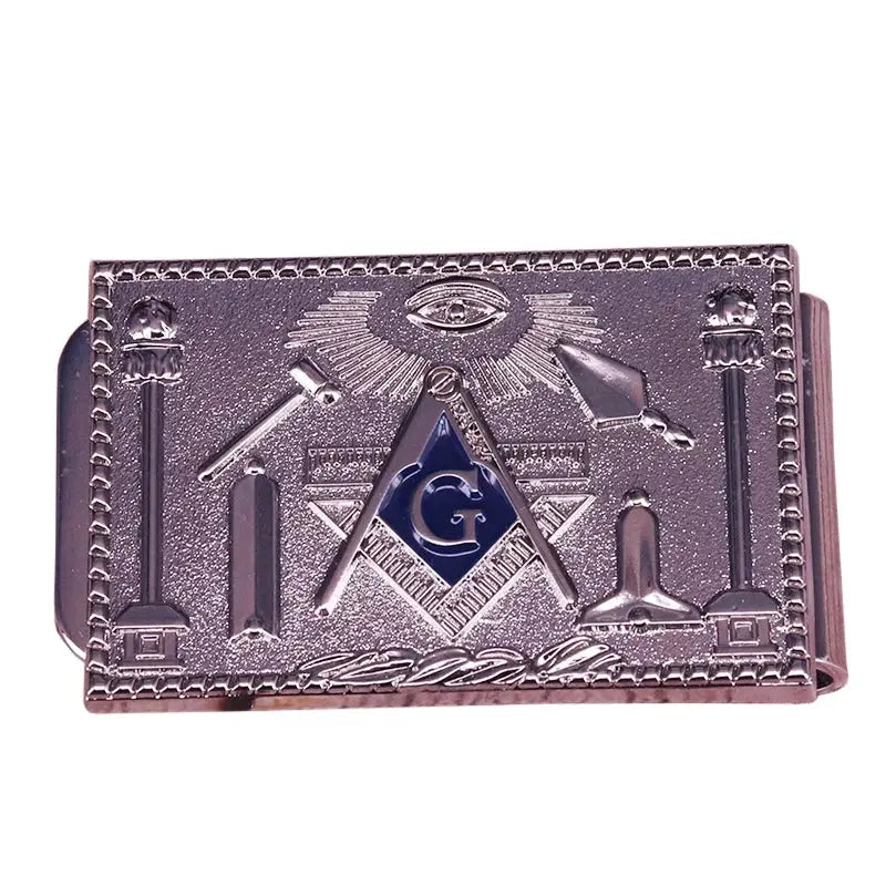 Masonic Metal Money Clip Wallet (Freemason Symbol) MoneyGrip