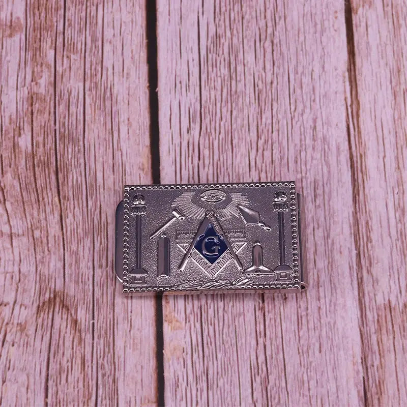Masonic Metal Money Clip Wallet (Freemason Symbol) MoneyGrip
