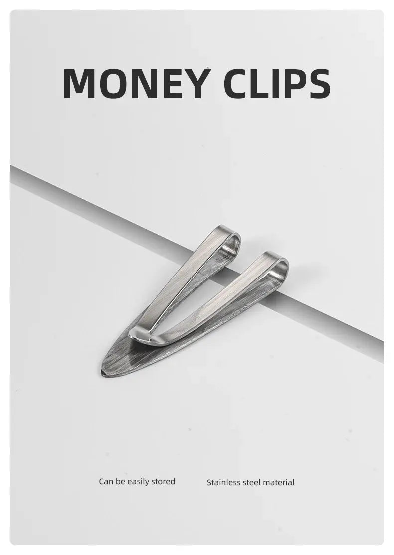 Slim Silver Money Clip – Stainless Steel Cash Clamp MoneyGrip