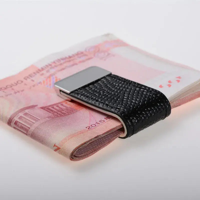 Custom Lettering Leather Money Clip (Slim Card + Cash Holder) MoneyGrip