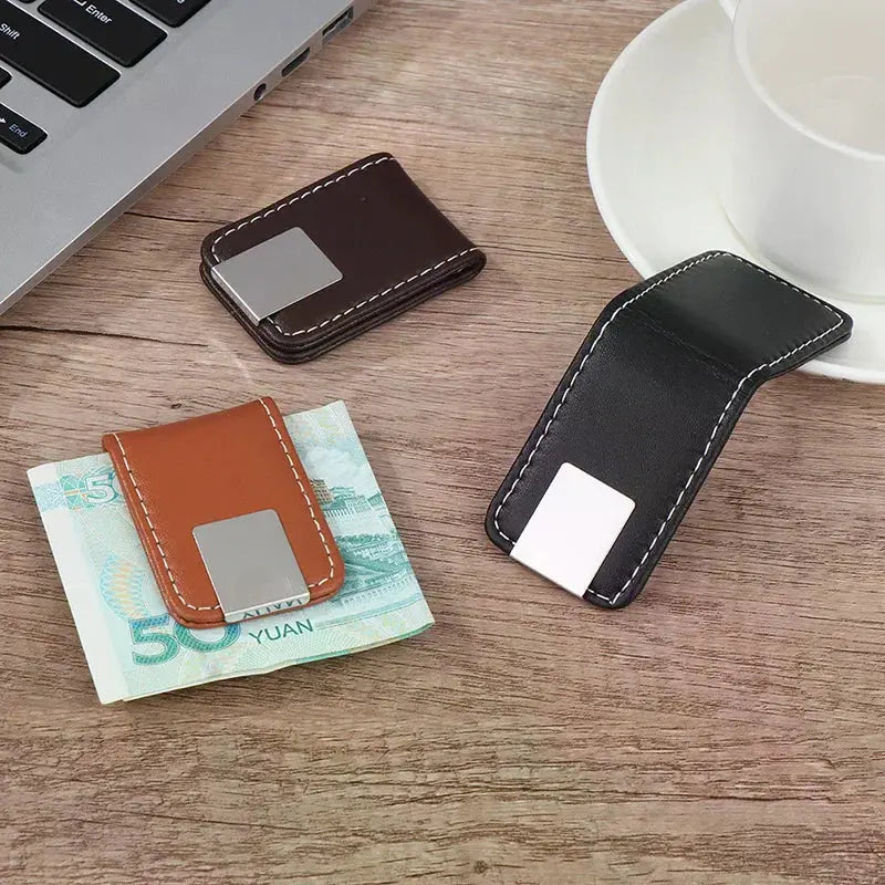 PU Leather Magnetic Money Clip Wallet MoneyGrip