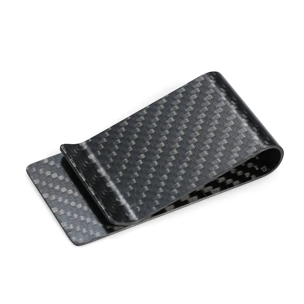 Money Clip Black Carbon Fiber Wallet Money Clip Credit Card Business Card Clip Holder for Men MoneyGrip