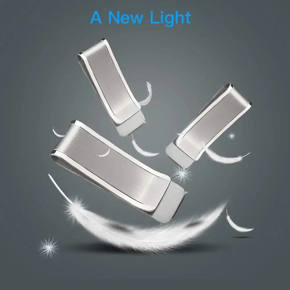 Solid Titanium Money Clip – Slim Minimalist Cash & Card Holder (EDC) MoneyGrip