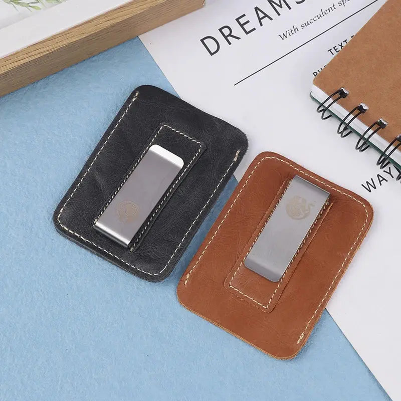 Slim Leather Money Clip (PU Leather) MoneyGrip