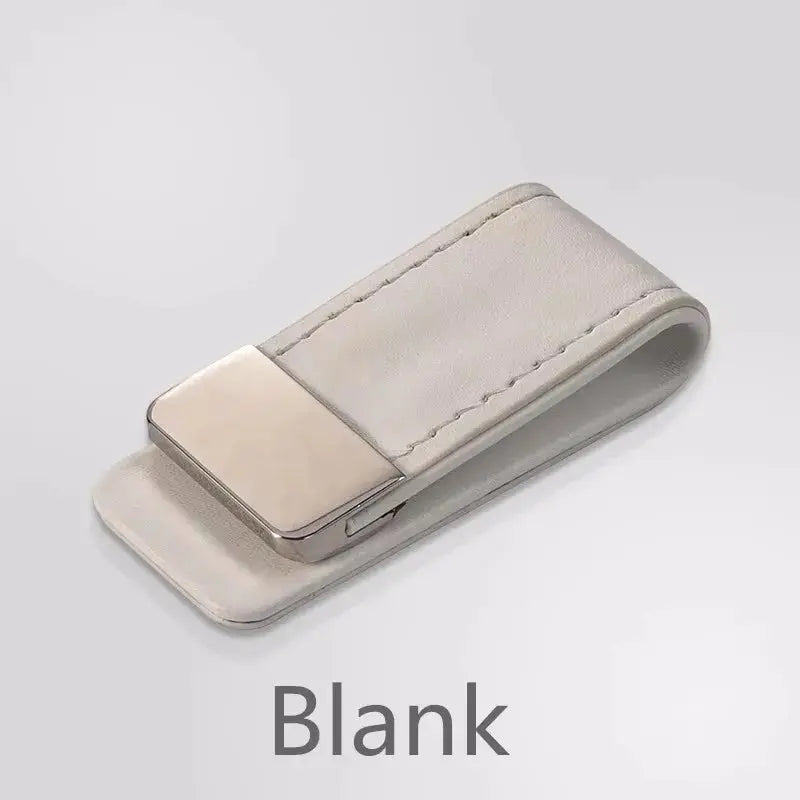 Custom Lettering Leather Money Clip (Slim Card + Cash Holder) MoneyGrip