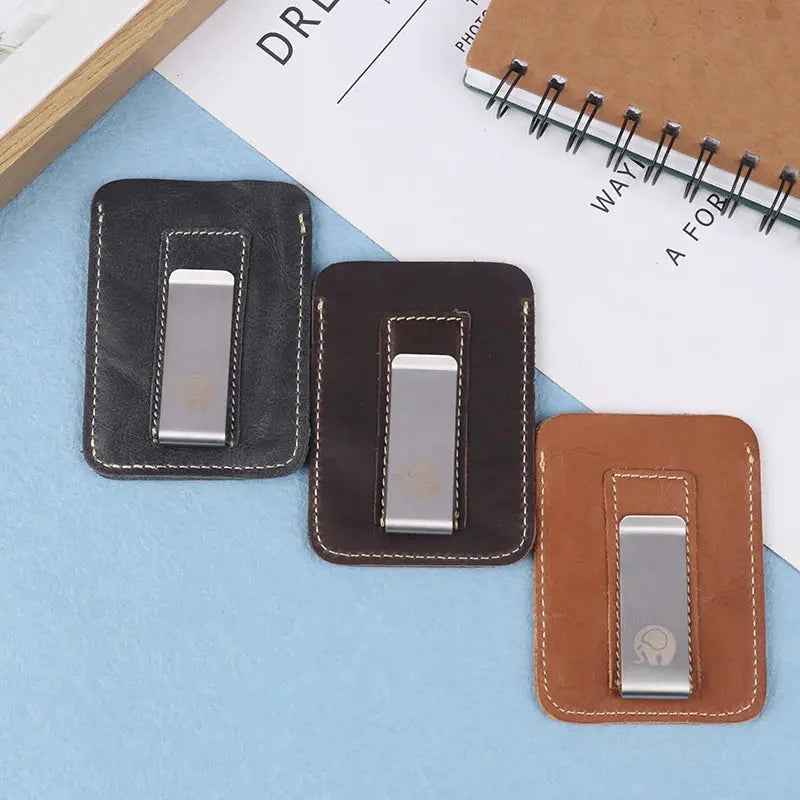 Slim Leather Money Clip (PU Leather) MoneyGrip