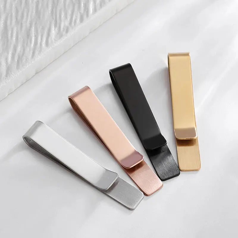 MoneyGrip Custom Stainless Steel Money Clip – Slim Cash & Card Holder (4 Colors) MoneyGrip