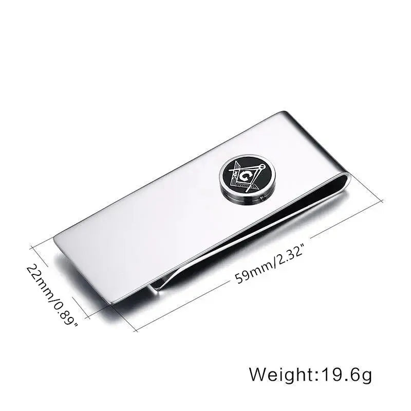 MoneyGrip Titanium Steel Money Clip – Slim Cash & Card Holder (Emblem Design) MoneyGrip