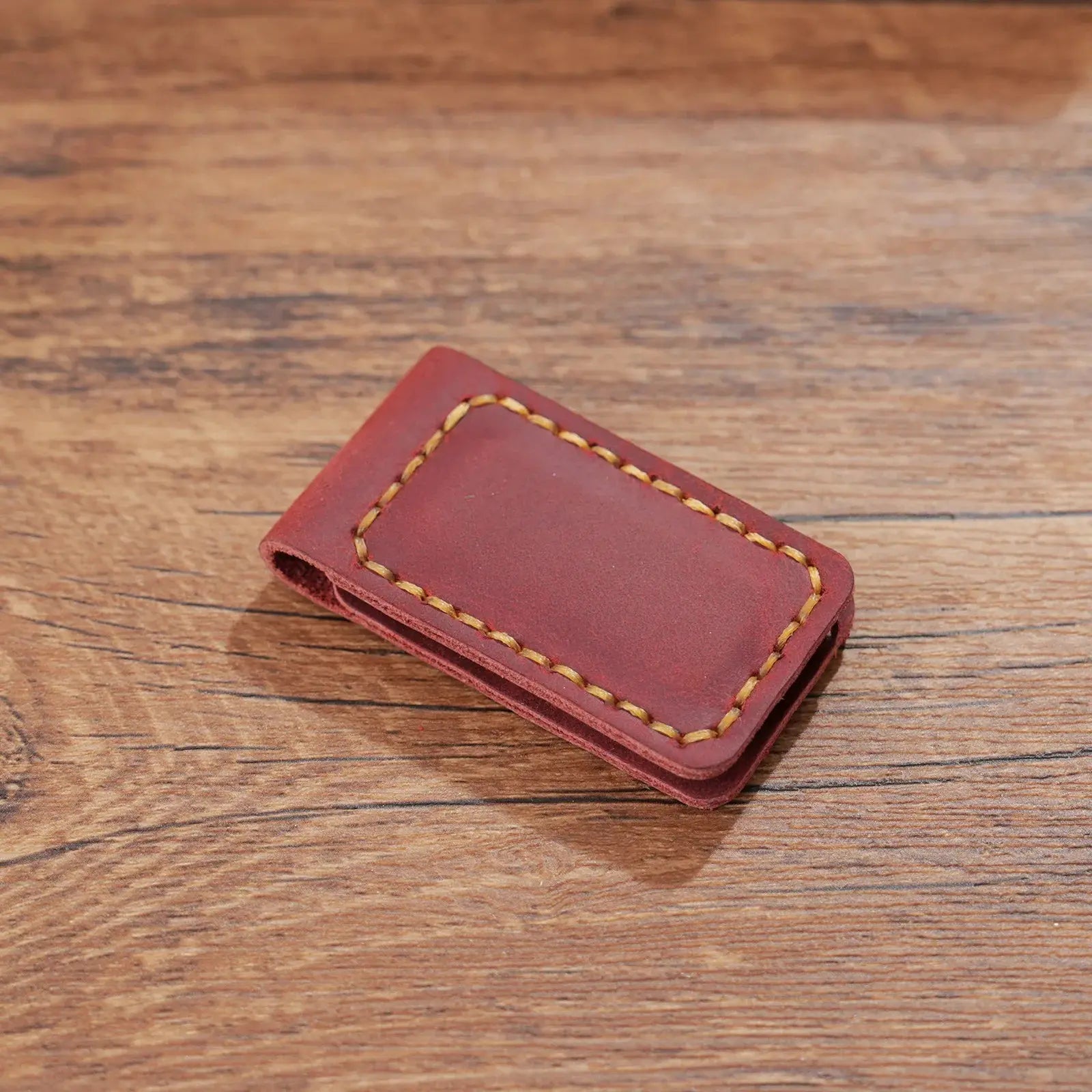 Genuine Leather Magnetic Money Clip Wallet – Slim Front Pocket Cash & Card Holder MoneyGrip