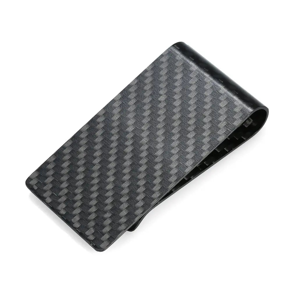 Money Clip Black Carbon Fiber Wallet Money Clip Credit Card Business Card Clip Holder for Men MoneyGrip