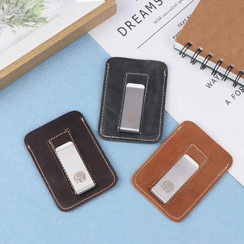 Slim Leather Money Clip (PU Leather) MoneyGrip