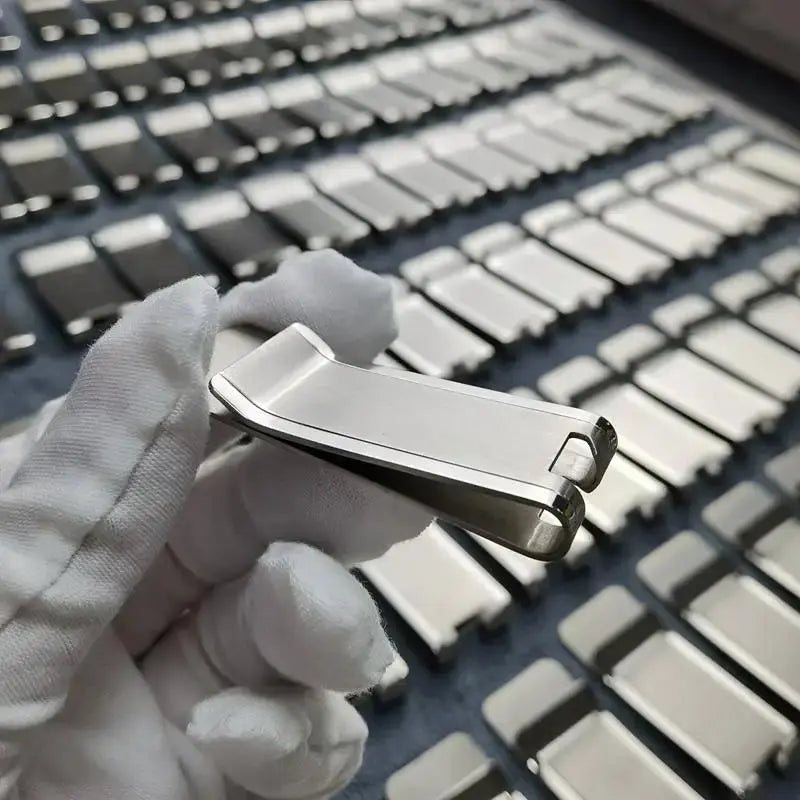 Solid Titanium Money Clip – Slim Minimalist Cash & Card Holder (EDC) MoneyGrip