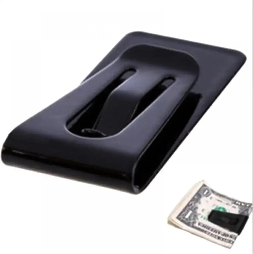 Stainless Steel Money Clip – Slim Silver Cash & Card Holder (Minimalist Wallet) MoneyGrip