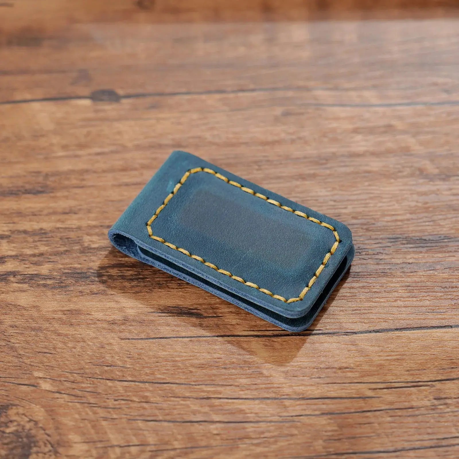 Genuine Leather Magnetic Money Clip Wallet – Slim Front Pocket Cash & Card Holder MoneyGrip