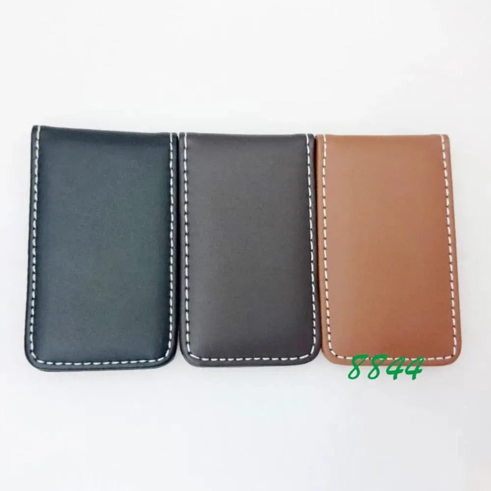 Slim Leather Money Clip Wallet – Card Holder & Cash Clip (Microfiber Synthetic Leather) MoneyGrip