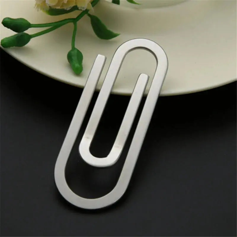 Money Clips Creative Stainless Steel Metal Paper Clip Holder Folder Banknote Hot Sale Clip Silver 2023 New MoneyGrip