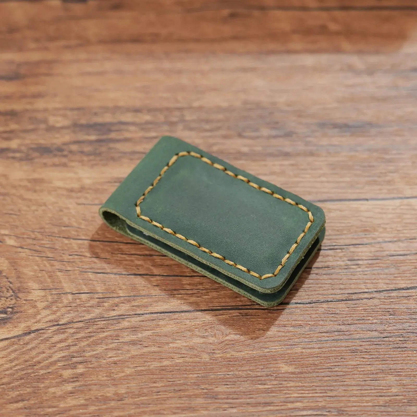 Genuine Leather Magnetic Money Clip Wallet – Slim Front Pocket Cash & Card Holder MoneyGrip