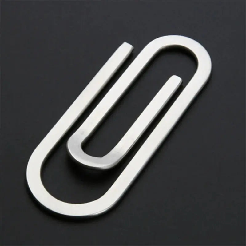 Money Clips Creative Stainless Steel Metal Paper Clip Holder Folder Banknote Hot Sale Clip Silver 2023 New MoneyGrip