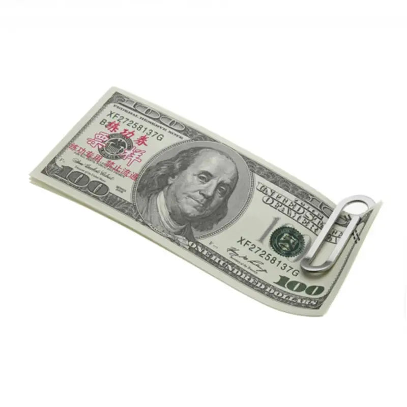 Money Clips Creative Stainless Steel Metal Paper Clip Holder Folder Banknote Hot Sale Clip Silver 2023 New MoneyGrip