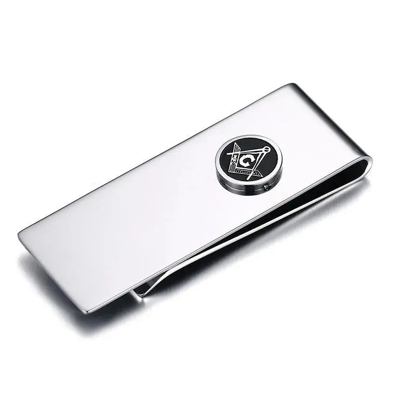 MoneyGrip Titanium Steel Money Clip – Slim Cash & Card Holder (Emblem Design) MoneyGrip