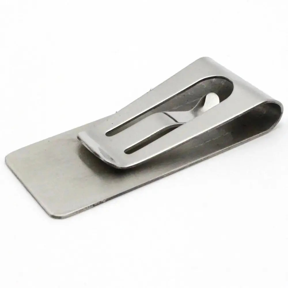 Stainless Steel Money Clip – Slim Silver Cash & Card Holder (Minimalist Wallet) MoneyGrip