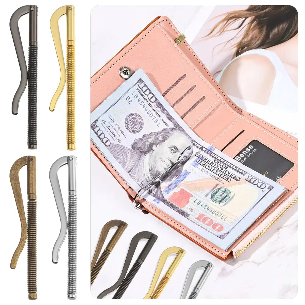MoneyGrip Metal Money Clip Bar – Spring Cash Holder Replacement (4 Colours) MoneyGrip