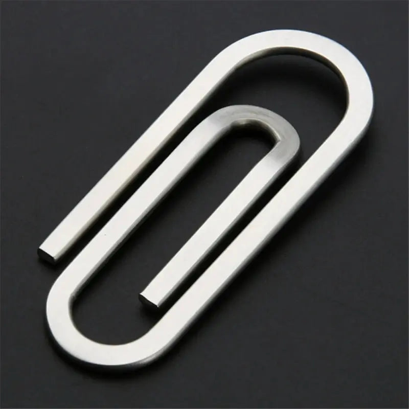 Money Clips Creative Stainless Steel Metal Paper Clip Holder Folder Banknote Hot Sale Clip Silver 2023 New MoneyGrip