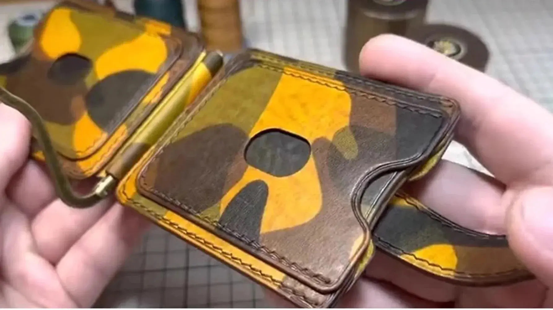 money clip cardholder  wood cutting dies leather craft knife mold cutter MoneyGrip